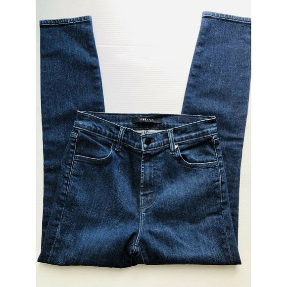 J Brand Dark Vibes Denim Alana High Rise Cropped Skinny Jeans Size 25 JB000379 - Picture 3 of 11